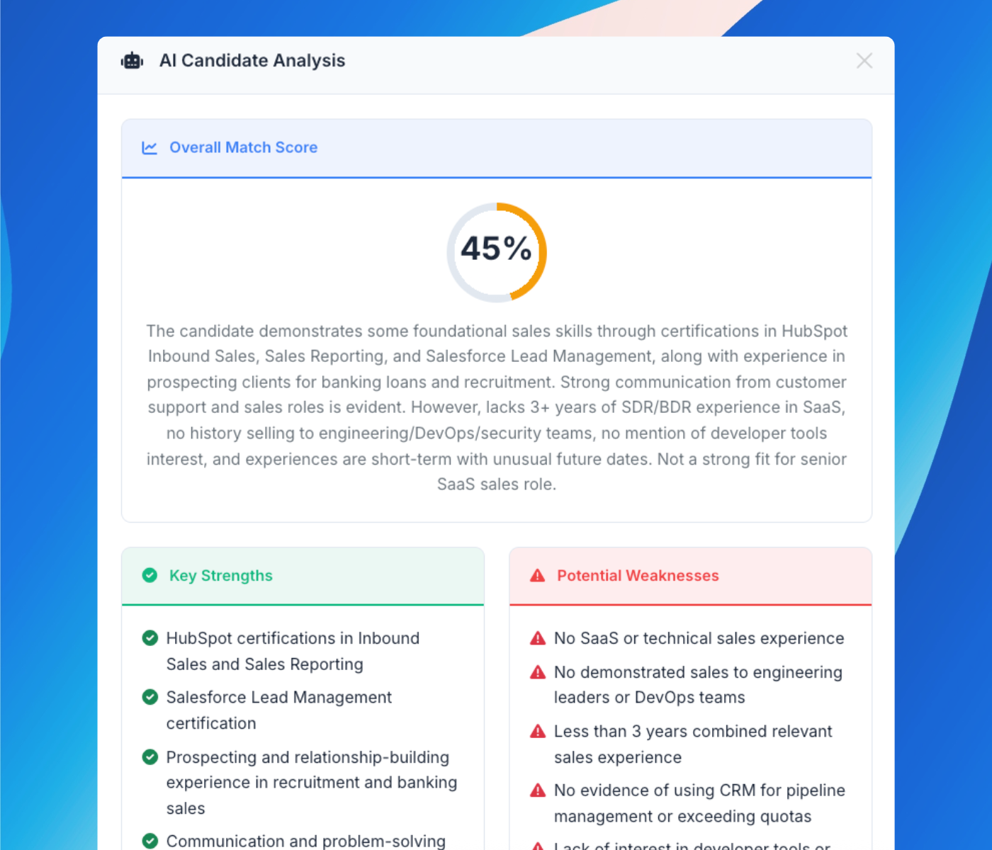 AI Analysis Screenshot